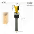 thumbnail image 5 of Yellow-1/4"*5/8" Woodworking router bit Black-1/4"*1/2" Carbide Smooth Use, 5 of 5