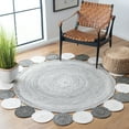 thumbnail image 2 of SAFAVIEH Cape Cod Adams Abstract Dots Polyester Area Rug, Charcoal/Ivory, 5' x 5' Round, 2 of 7