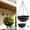 As Shown-C, variant on Wrought Iron Hanging Planter with Chains, 12-Inch Metal Flower Bowl for Indoor Outdoor Balcony Wall Decor, Rustproof Modern Greenery Holder fors Pothos