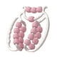 thumbnail image 1 of Rodillo de masaje de 20 ruedas para fascia, relajación muscular, rodillo de mano con abrazadera de 360 ​​grados para piernas Rosa, 1 of 9