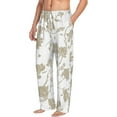 thumbnail image 2 of Xecao Vintage Stylized White Color Men's Straight Lounge Pajama Pants: The Ultimate in Comfortable Sleepwear, 2 of 9