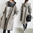 thumbnail image 1 of Women's Long Trench Coat, Oversized Fit, Available in Multiple Colors, Sizes S-5XL, 1 of 10