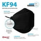 thumbnail image 4 of Best Trading 50 Cubrebocas KF94 Mascarilla de Protección Certificada, Tapabocas tipo Coreano con 4 Capas de Protección contra Partículas, Ajustador Nasal Oculto, Tecnología Ligera (Negro), 4 of 5