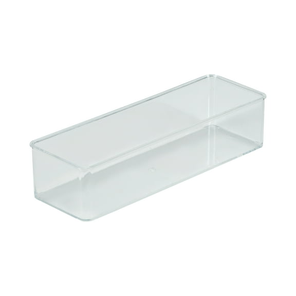 Simplify Medium 9" x 3" Narrow Drawer Organizer, Clear