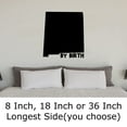 thumbnail image 2 of New Mexico By Birth Home Hometown Native Wall Decals for Walls Peel and Stick wall art murals Black Small 8 Inch, 2 of 2
