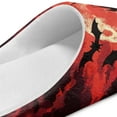 thumbnail image 5 of Chririnla Spooky Bat Castle Bedroom Shoes Cozy Comfy Plush Fuzzy Warm Fur Lined Washable Comfortable Cute Girls Ladies Home Slippers, 5 of 7