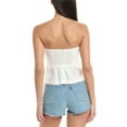 thumbnail image 2 of ViX womens  Solid Iris Linen-Blend Top, xs, White, 2 of 3