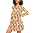 thumbnail image 3 of joogoo Cute Gingerbread Man Women's Long Sleeve Nightgown Sleepwear L, 3 of 8
