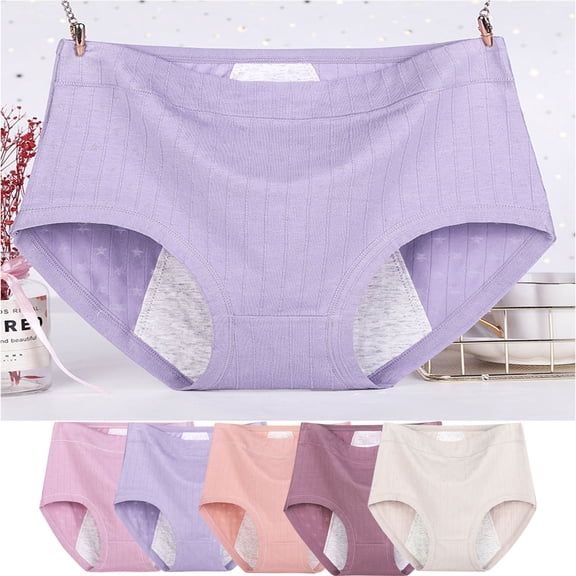 Dgankt Women's Underwear Women's High-Waisted Leakproof Ribbed Cotton Briefs - Soft Stretchy Postpartum Underwear for Post-Delivery Recovery, Maternity Comfort & Gentle Support XL-6XL