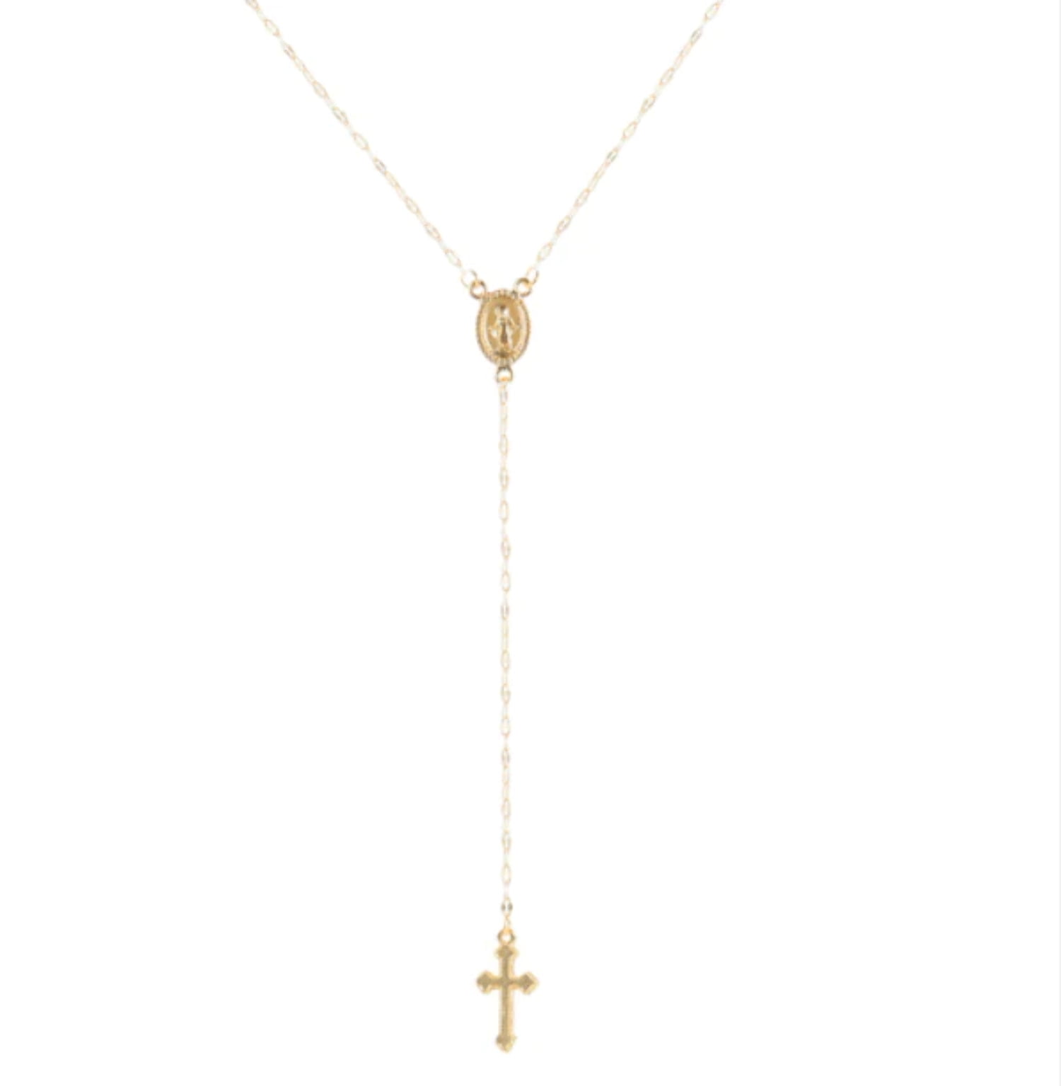 27 Inch 14K Yellow Gold Diamond Rosary Necklace | Shop 14k Yellow Gold  Classic Mens Necklaces | Gabriel & Co