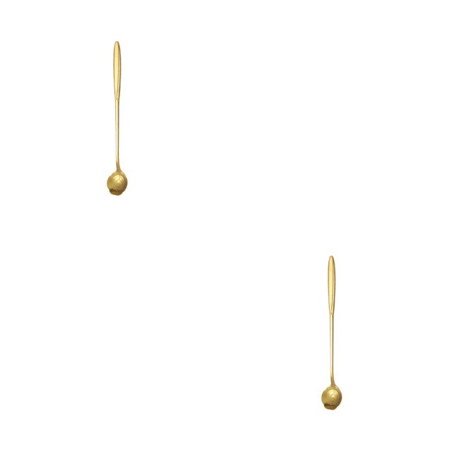 Advancent Cuchara agitadora de acero inoxidable con asa, cucharas para palitos de vino, herramienta para Club de Bar, accesorio agitador, cocina, Oro rosa largo 2piezas