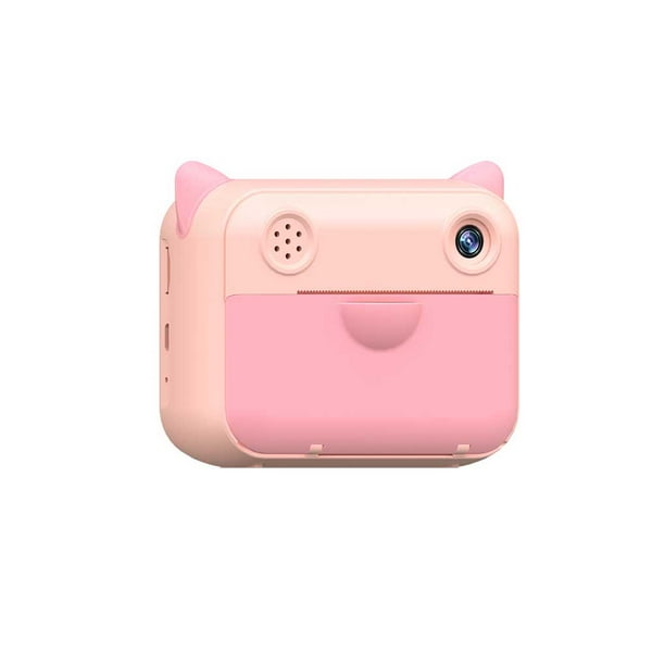 Kearding Cámara instantánea Térmica Niños Cámaras digitales Fotografía Video Herramienta Linda Encantadora Impresión portátil Imagen Cámaras de vídeo Rosado