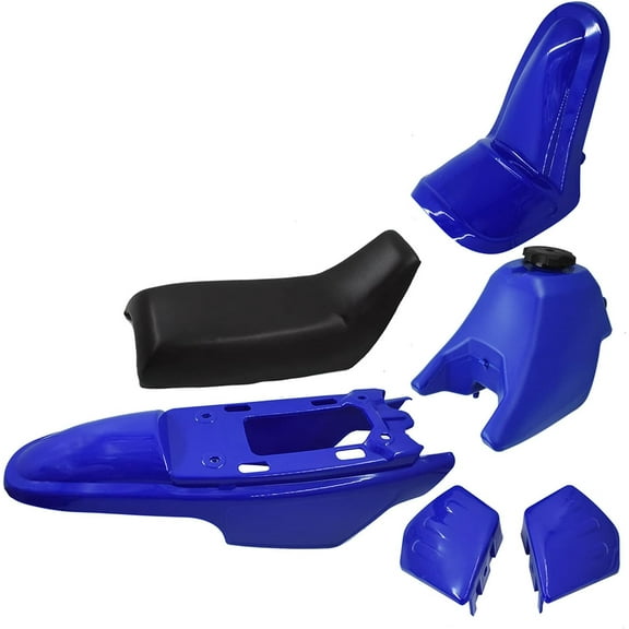 LABLT Plastic Fender Body Seat Gas Tank Kit Replacement for Yamaha PW50 PY50 Blue