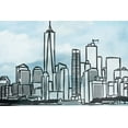 thumbnail image 2 of Prime, Marcus 14x11 White Modern Wood Framed Museum Art Print Titled - Illustrated New York, 2 of 4