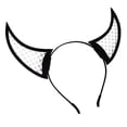 thumbnail image 1 of Halloween Headband Devil Horn Head Piece Band Band Accessory Disfraz de disfraces Favores (negro), 1 of 7