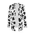 thumbnail image 5 of Garronmavis Long Sleeve Cardigan for Women Jacket Light Weight Cardigan Sweaters Knit Jacket Open Front Shirt Plus Size Beach Cover Ups Black And White Cow Prints, 5 of 6