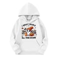 thumbnail image 4 of Little Boys Hoodie for Kids Sweatshirt Pullover Casual Loose Cute Print Long Sleeve Hoodie Casual Basic Pullover ,Size 5-6T , White, 4 of 4