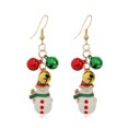 thumbnail image 3 of 8 pares de pendientes navideños para mujer, pendientes navideños navideños, juego de pendientes colgantes, árboles de Navidad, muñeco de nieve, campanas, Papá Noel, 3 of 5
