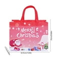 thumbnail image 3 of Aufmer 2 Pcs Festive Christmas Gift Bag, Reusable Non-Woven Present Carrier, Portable Holiday Shopping Tote, Eco Friendly Gift Wrap(Pink), 3 of 6
