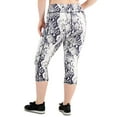 thumbnail image 3 of Ideology Leggings Courts à Imprimé Peau de Serpent Grande Taille, Blanc, 3X, 3 of 3