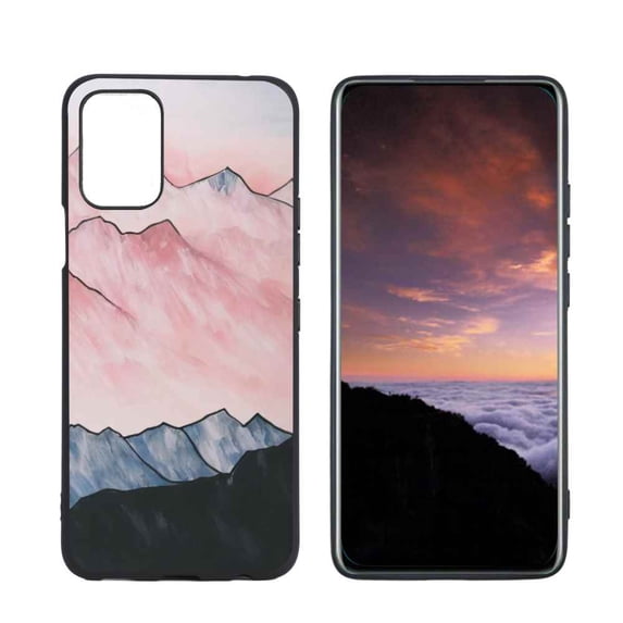 Compatible with LG K52 Phone Case, Mountains-12 Case Men Women, Flexible Silicone Shockproof Case for LG K52