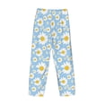 thumbnail image 5 of Goofa Daisies Flowers Printed Soft Pajama Pants for Men, Wide Leg Comfy Casual Lounge Yoga Pants-Medium, 5 of 9