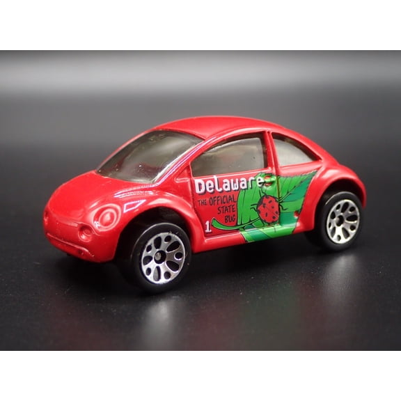 Open Box 1998-2011 VW VOLKSWAGEN NEW BEETLE BUG DELAWARE RED 1:64 SCALE DIECAST MODEL CAR