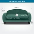 thumbnail image 5 of Paws & Purrs Cat Sofa Bed, Pet Couch for Indoor Cats Elevated Cat Beds with Removable Washable Mattress Cover for Kitten, Puppy or Small Animal- 31.5" Wide, Teal, 5 of 12