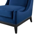 thumbnail image 6 of Contemporary Modern Urban Designer Living Room Lounge Club Lobby Accent Side Chair, Velvet Fabric, Navy Blue, 6 of 7