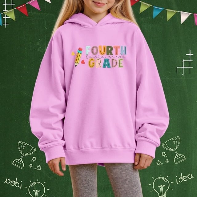 Chandails en Molleton pour Garçons Manches Longues Imprimé à Capuche Chandail Col Rond Vêtements Chauds Automne Hiver 7-8 Ans
