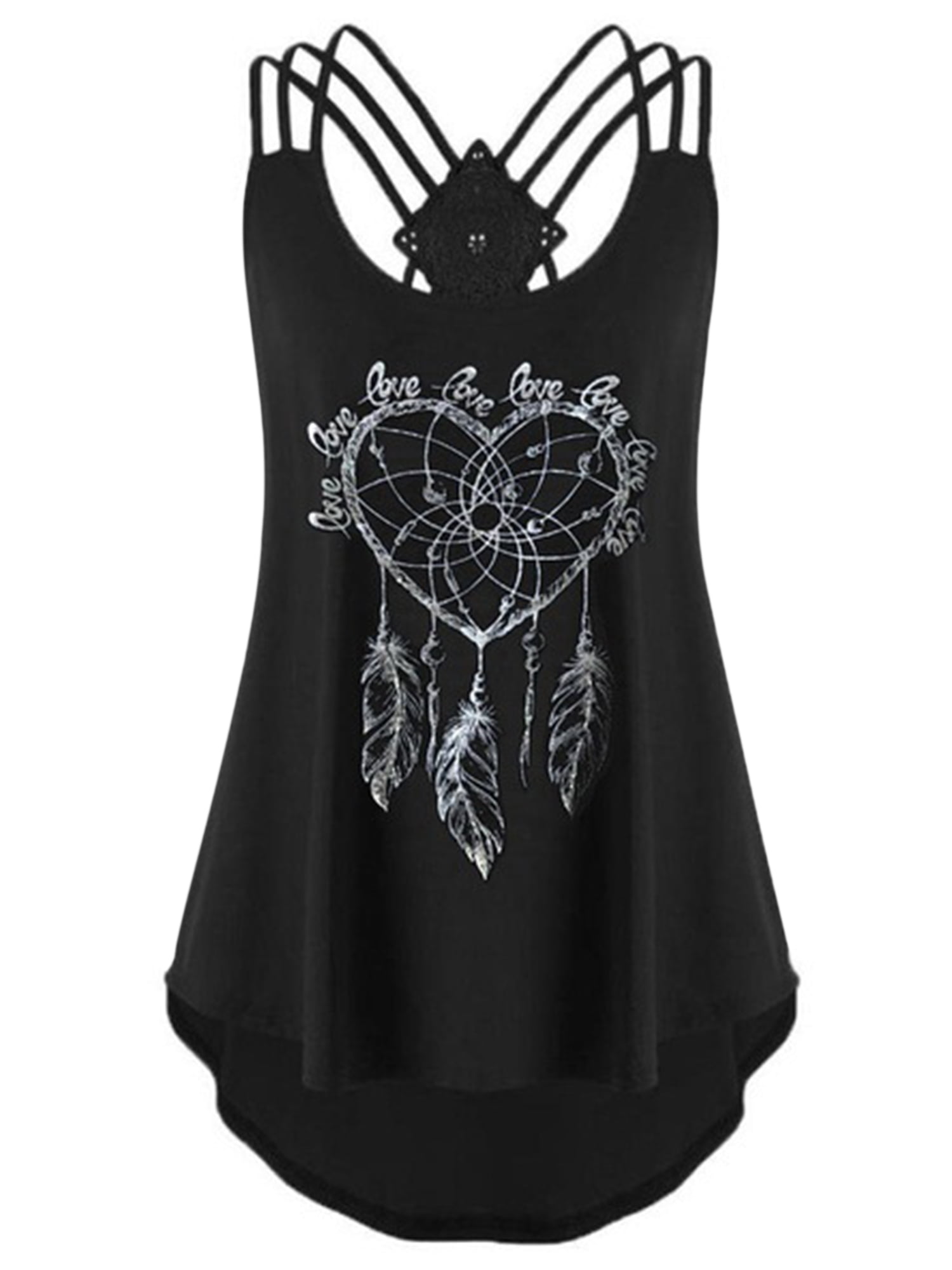 black baggy vest top