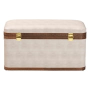 Baxton Studio Brenner Transitional Storage Trunk, Brown
