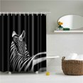 thumbnail image 1 of JOOCAR Modern Home Animals Zebra Bathroom Shower Curtains Frabic Waterproof Polyester Bath Curtain With Hook 72X72inch, 1 of 5