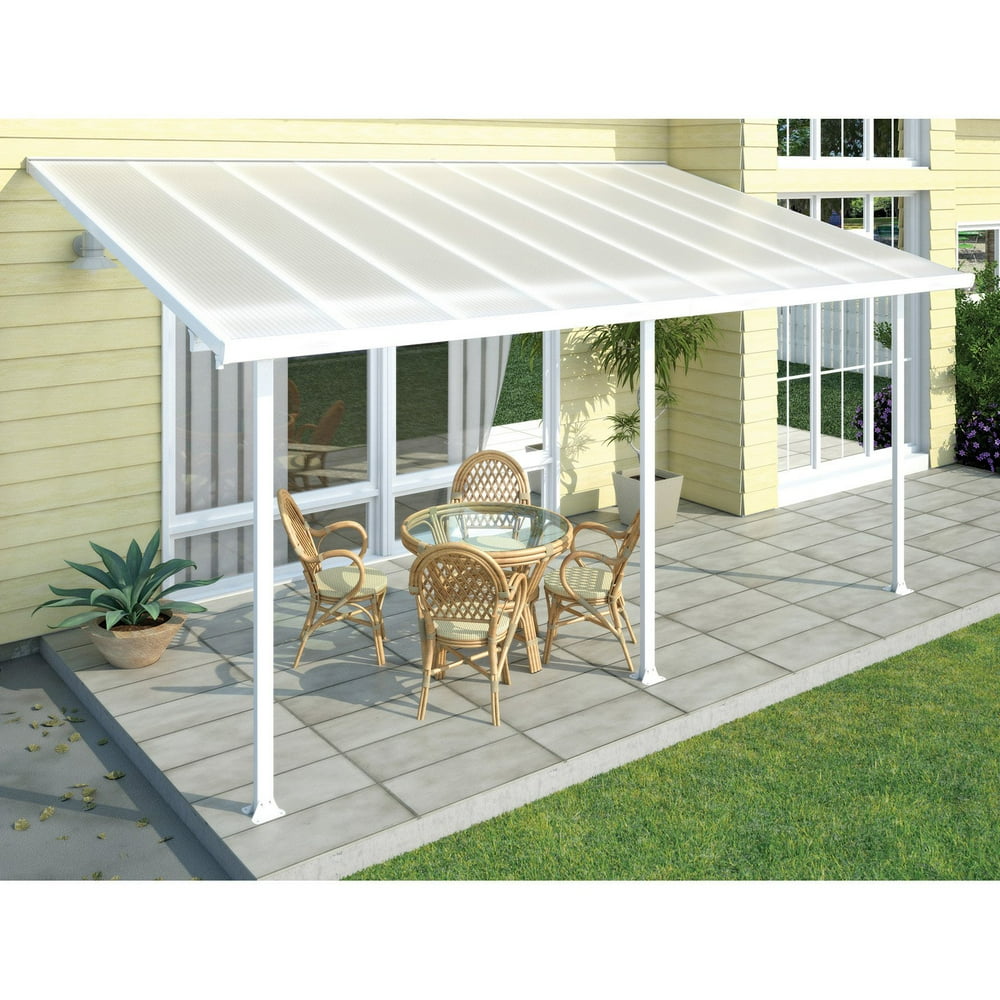Palram Feria Polycarbonate Patio Cover, 10' x 20', White