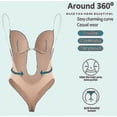 thumbnail image 3 of Faja sin espalda para mujer, moldeador de cuerpo con cuello en V profundo para vestido con espalda baja, 3 of 4