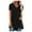 #1-Black, variant on PATLOLLAV Womens Blouses,Ladies Women Fashion Plus Size Print V Neck Short Sleeved Long T-Shirts Blouse