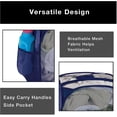 thumbnail image 4 of Smart Design Pop Up Laundry Hamper with Easy Carry Handles and Side Pocket - Durable Mesh Fabric - Collapsible Design - Clothes and Laundry - Home Organization - Holds 2 Loads - 13 x 21 Inch - Blue, 4 of 5