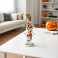 thumbnail image 6 of Halloween Pumpkin Skeleton Statues, Smiling Pumpkin Figurines for Home Decor, Spooky Resin Tabletop Centerpiece, Unique Halloween Decorations for Indoor Party Display, 6 of 7