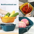 thumbnail image 2 of Casewin 6PCS Kitchen Colander Strainer Set Vegetable Washing Baskets Soaking and Washing Fruits Sinks Drain Basin Cleaning Storage Container, 2 of 6
