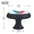 thumbnail image 4 of 4 Pcs Watercolor Tie Dye Print Cabinet Knobs 30mm Round Crystal Glass Drawer Handles Pulls with Screws for Kitchen Cupboard Wardrobe Closet Dresser, Home&Office, 4 of 7