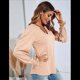 thumbnail image 5 of Tops Casuales de Larga con Cuello en V para Mujer, Camisetas Holgadas de y Otoño Amarillo Albaricoque XXL, 5 of 8