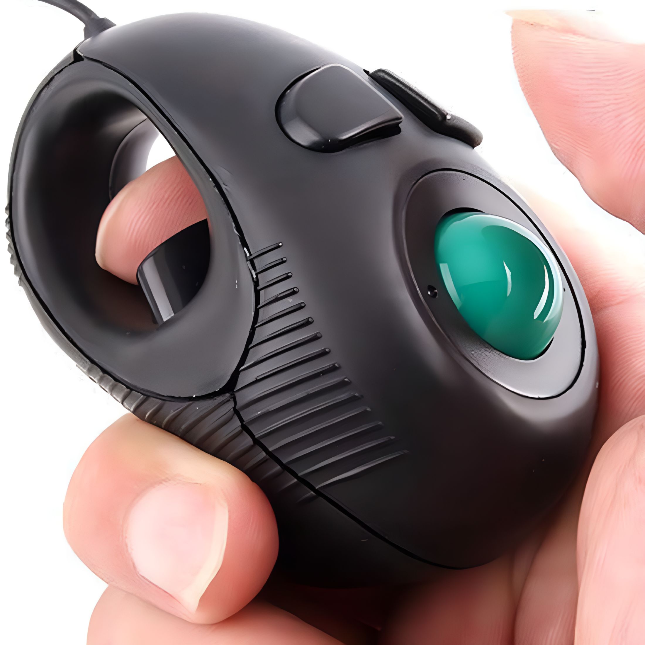 GJX 2026 New Ergonomic Handheld Trackball Mouse Wired,Mini Usb Portable Finger Travel Computer Right Left Handed Mice for Pc Laptop Mac for Office,Gaming,Travel,Home,Design