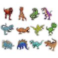thumbnail image 2 of Pegatinas de dinosaurios impermeables para maletero, calcomanías de animales jurásicos, para portátil, botella de agua, monopatín, guitarra, para niños., 2 of 5