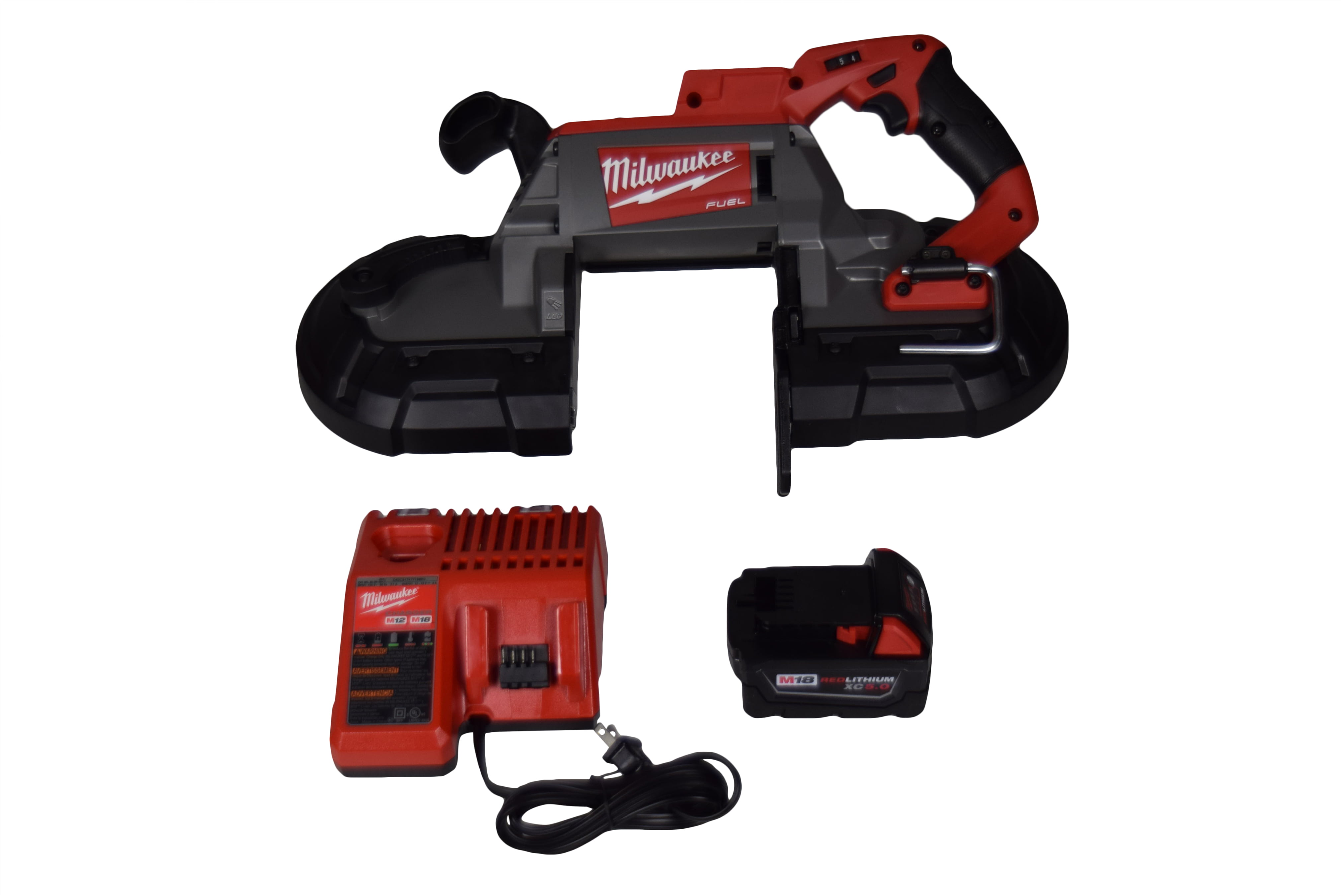 Milwaukee M18 Fuel 18V Brushless Deep Cut Band Saw Kit 2729-21 with 5Ah  Battery, Charger, & Carrying Case