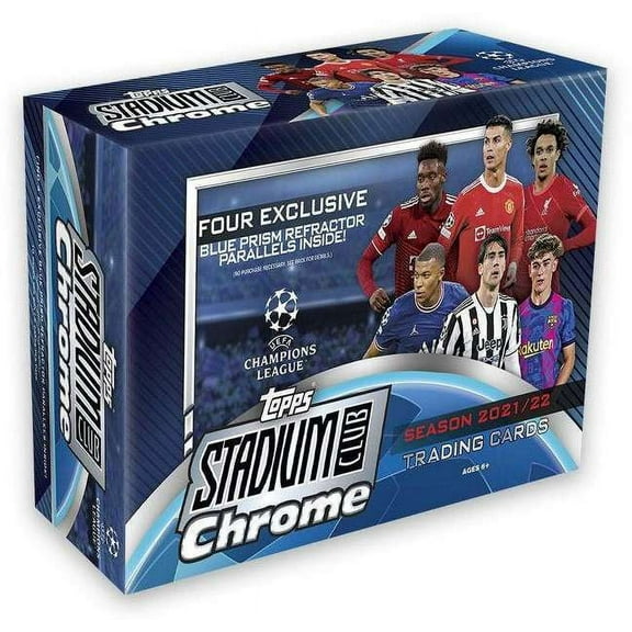 2021-22 Topps UEFA Champion league Stadium Club Chrome Trading Card MEGA Box