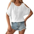thumbnail image 2 of Lixiuxyad Stylish Women's T Shirts For Everyday Wear Casual Outings And Layering Soft Fabric Versatile Fit Wardrobe Staple Summer Tee Shirts,White XXL, 2 of 6