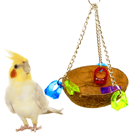 - Bonka Bird Toys 982 Coco Cup Bird Toy parrot cage toys conure amazon african grey lorie conure