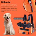 thumbnail image 2 of UBIUOPet - Correa para mochila, mochila para senderismo, mochila para cachorros, mochila ajustable, mini chaleco para mascotas, para viajes al aire libre, acampada, mochila naranja, 2 of 5