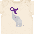 thumbnail image 4 of Inktastic Purple Awareness Ribbon Elephant Boys or Girls Baby Bodysuit, 4 of 5