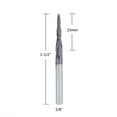 thumbnail image 2 of R0.75mm Tapered Ball Nose End Mill 1/8 Shank CNC Router Woodwork Carving, 2 of 5